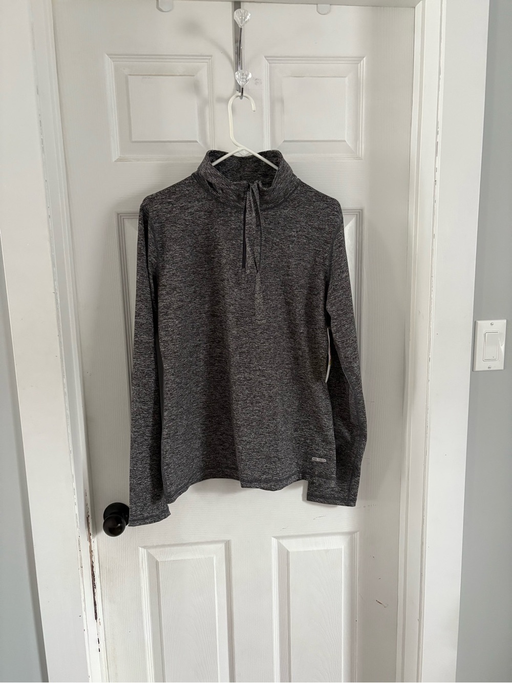 Women's Charcoal Heather Pullover Hoodie with Funnel Neck - Unbranded